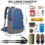 G4Free - G4Free 40L Lightweight Travel Backpack with Rain Cover -TN26B623A