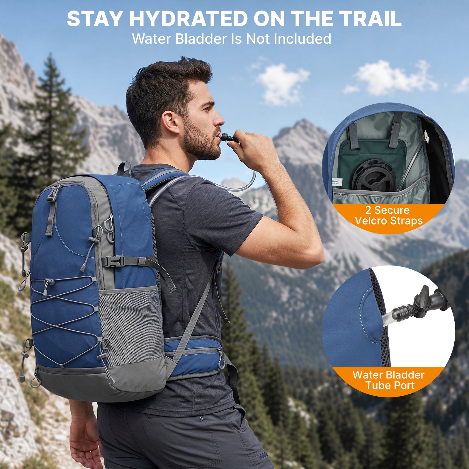 G4Free - G4Free 40L Lightweight Travel Backpack with Rain Cover -TN26B623A