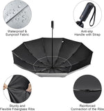 G4Free - G4Free 42/46/54/62 Inch 10 Ribs Windproof for Rain Double Canopy Auto Umbrella -NT24A453F