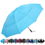 G4Free - G4Free 42/46/54/62 Inch 10 Ribs Windproof for Rain Double Canopy Auto Umbrella -NT24A453F