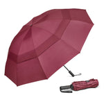 G4Free - G4Free 42/46/54/62 Inch 10 Ribs Windproof for Rain Double Canopy Auto Umbrella -NT24A453F