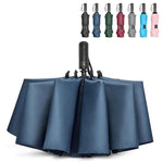 G4Free - G4Free 42/46/54/62 Inch 10 Ribs Windproof for Rain Double Canopy Auto Umbrella -NT24A453F