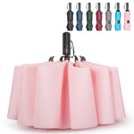 G4Free - G4Free 42/46/54/62 Inch 10 Ribs Windproof for Rain Double Canopy Auto Umbrella -TN23A229G