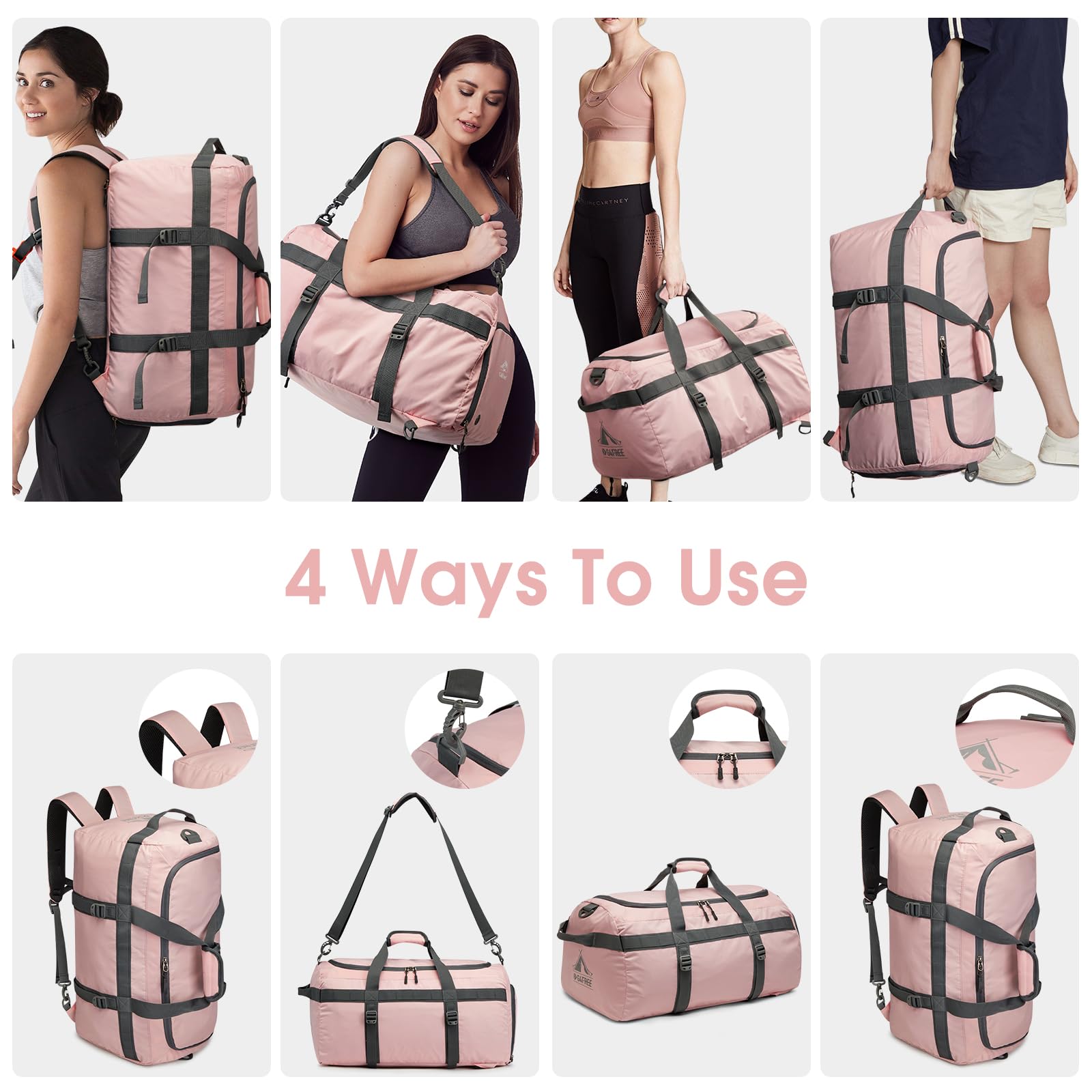 G4Free - G4Free 45L Duffle Gym Bag for Women Men -TN23B209C