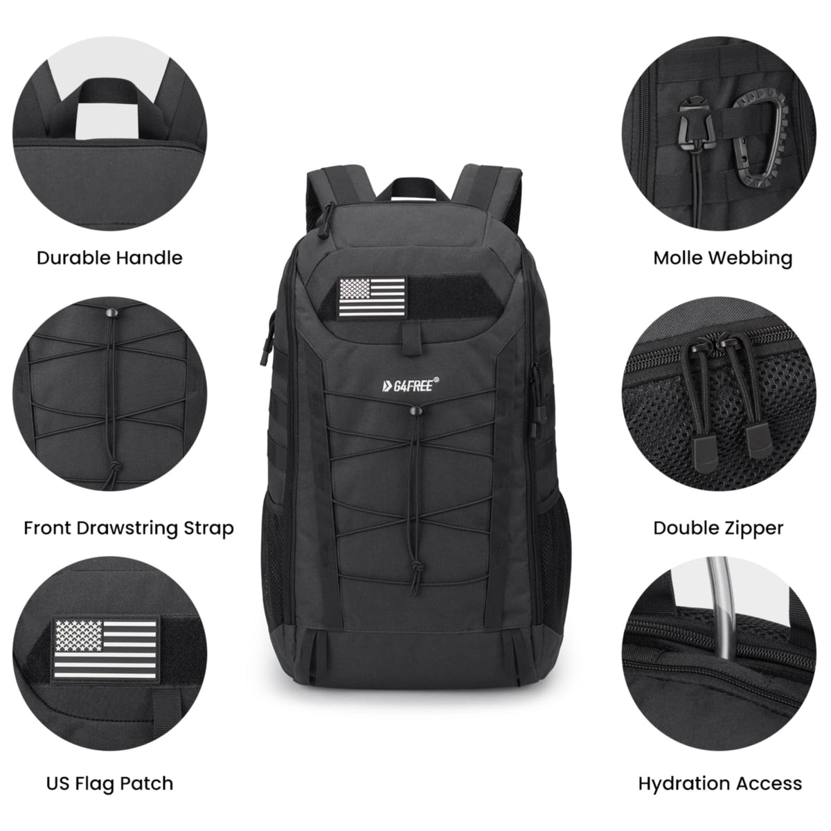 G4Free - G4Free 45L Military Tactical Backpack 3 Day Survival Molle Pack -TN23B193A