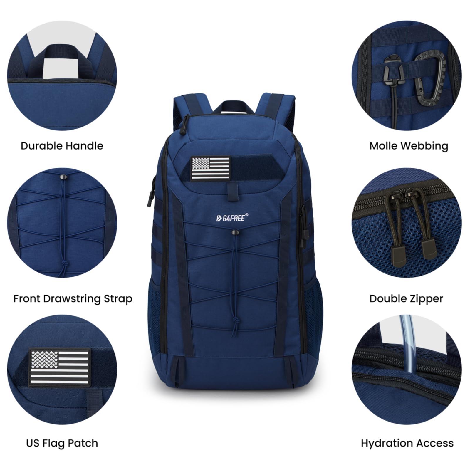 G4Free - G4Free 45L Military Tactical Backpack 3 Day Survival Molle Pack -TN23B193A