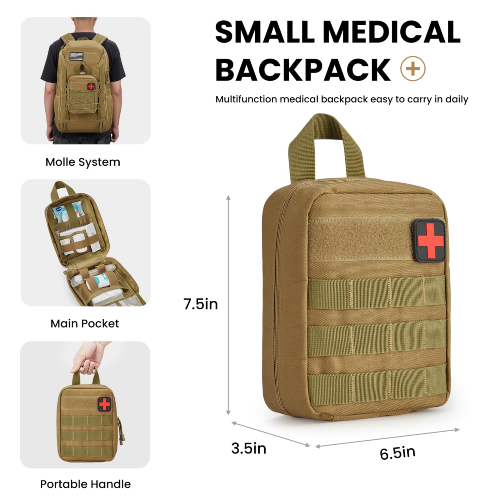 G4Free - G4Free 45L Military Tactical Backpack 3 Day Survival Molle Pack -TN23B193A
