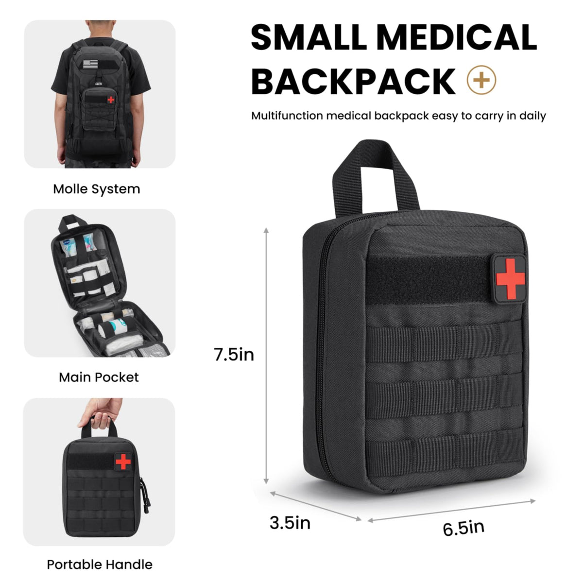 G4Free - G4Free 45L Military Tactical Backpack 3 Day Survival Molle Pack -TN23B193A