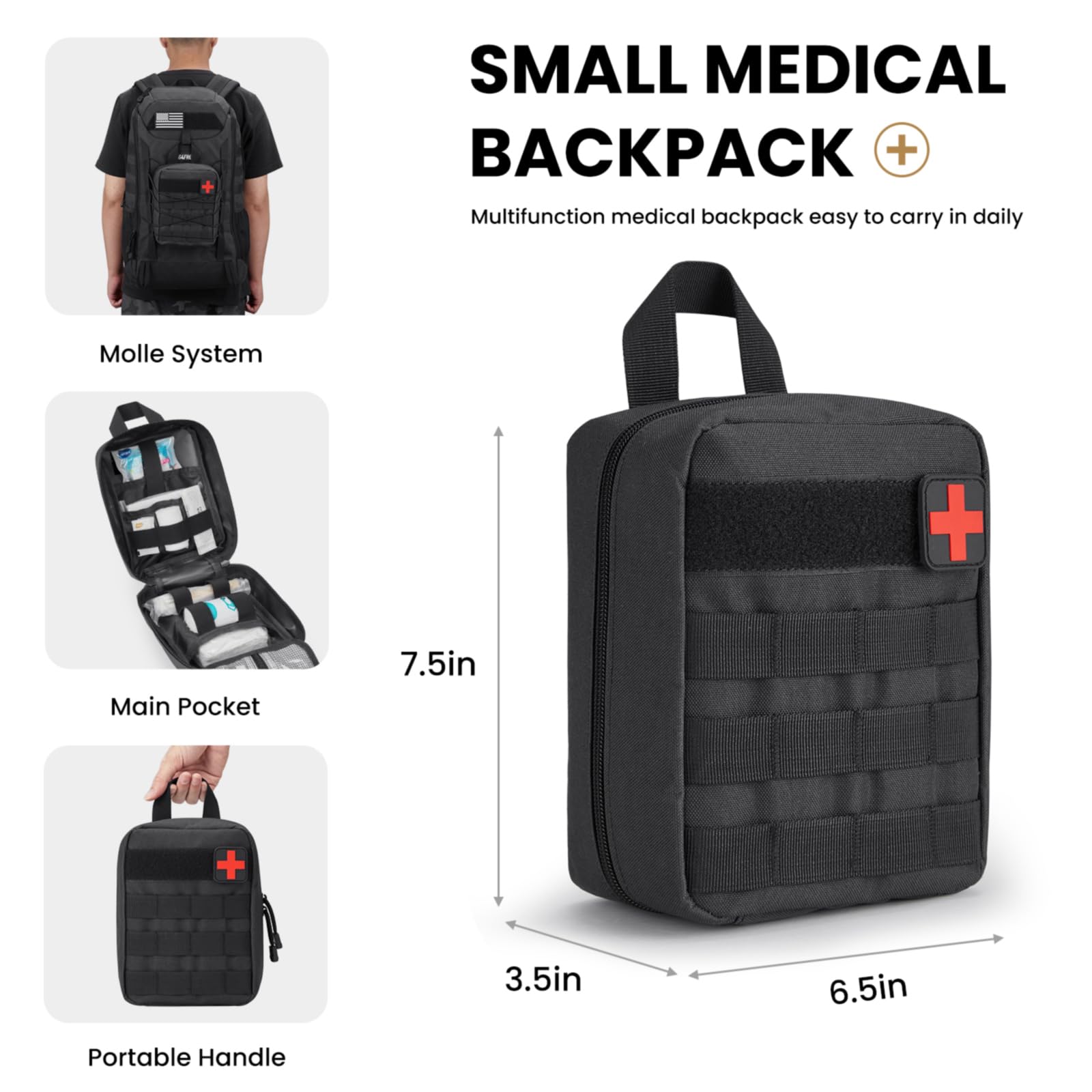 G4Free - G4Free 45L Military Tactical Backpack 3 Day Survival Molle Pack -TN23B193A