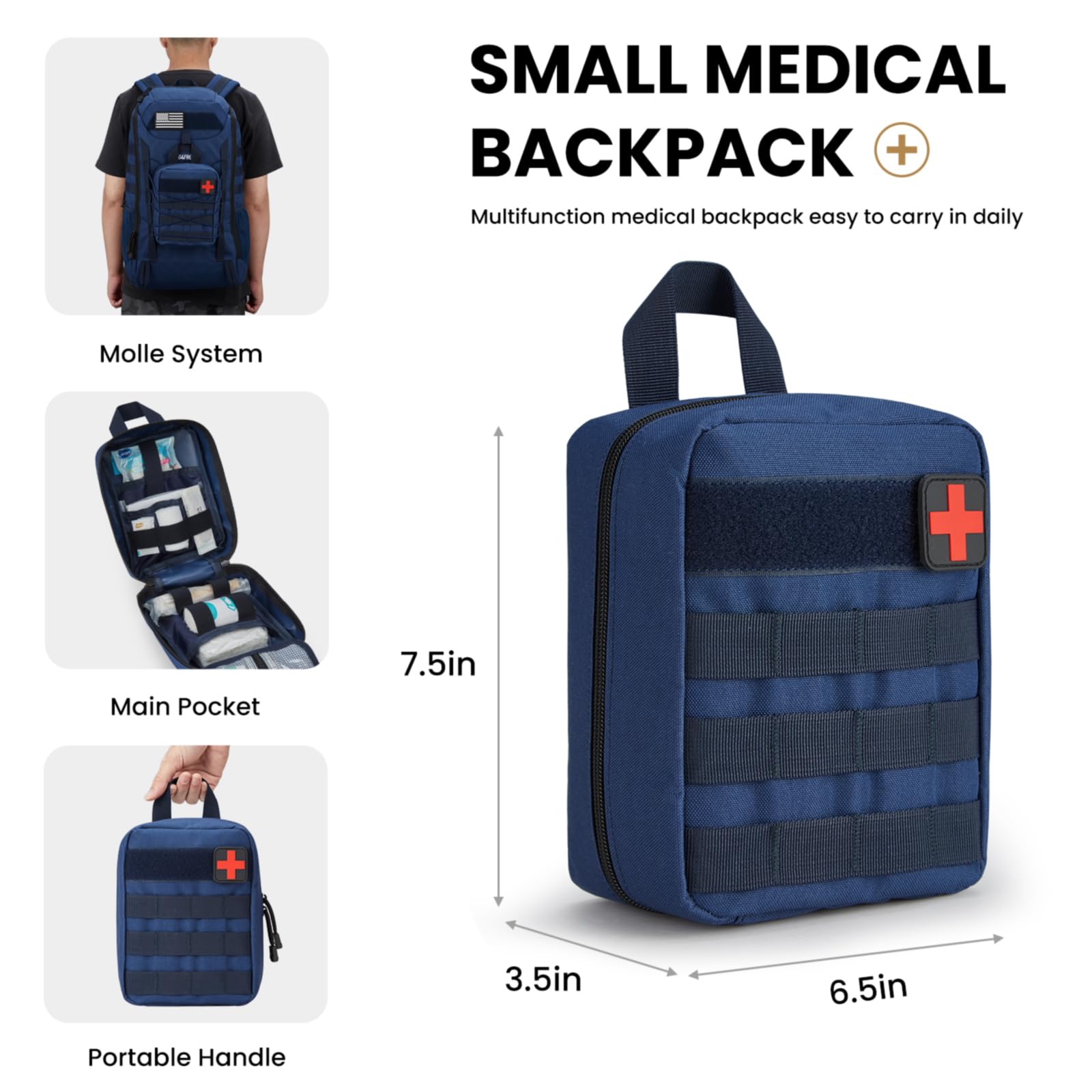 G4Free - G4Free 45L Military Tactical Backpack 3 Day Survival Molle Pack -TN23B193A