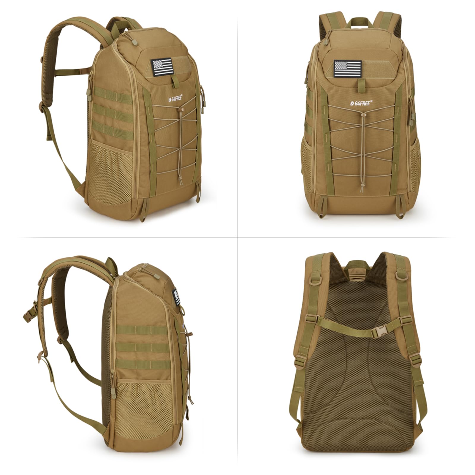 G4Free - G4Free 45L Military Tactical Backpack 3 Day Survival Molle Pack -TN23B193A