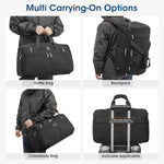 G4Free - G4Free 45L Travel Duffle Bag 3 in 1 Duffel Bags with Shoes Compartment -TN25B573A