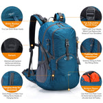 G4Free - G4Free 45L Waterproof Hiking Travel Backpack with Rain Cover -D02V648A