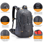 G4Free - G4Free 45L Waterproof Hiking Travel Backpack with Rain Cover -D02V648A