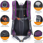 G4Free - G4Free 45L Waterproof Hiking Travel Backpack with Rain Cover -D02V648A