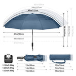 G4Free - G4Free 46/54/62 Inch Large Compact Golf Umbrella Windproof 10 Ribs -TN23A229B