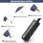 G4Free - G4Free 46/54/62 Inch Large Compact Golf Umbrella Windproof 10 Ribs -TN23A229B