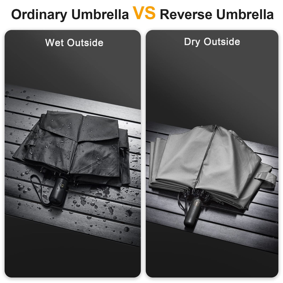 G4Free - G4Free 46/54/62 Inch Large Compact Golf Umbrella Windproof 10 Ribs -TN23A229B
