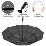 G4Free - G4Free 46/54/62 Inch Large Compact Golf Umbrella Windproof 10 Ribs -TN23A229B