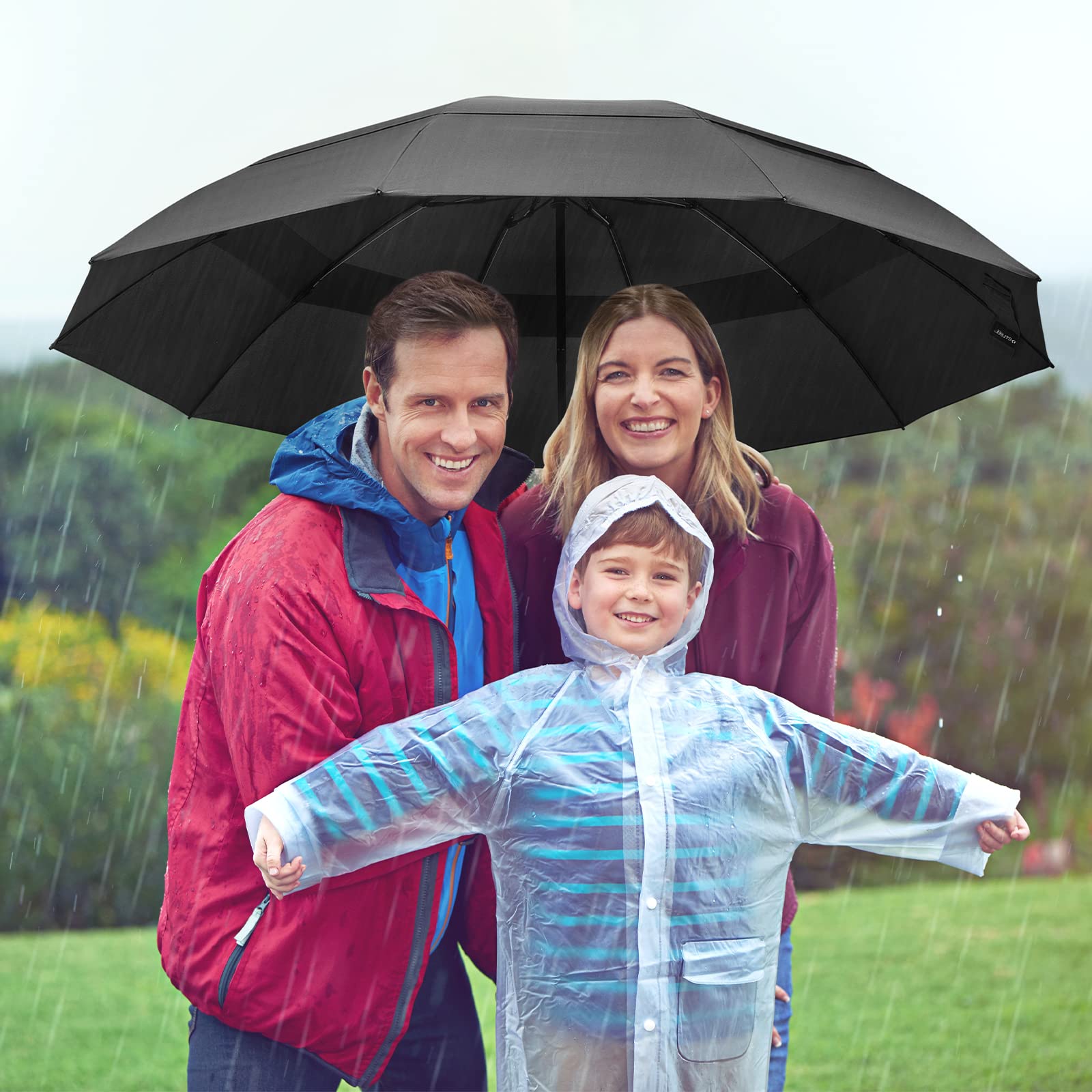 G4Free - G4Free 46/54/62 Inch Large Compact Golf Umbrella Windproof 10 Ribs -TN23A229B