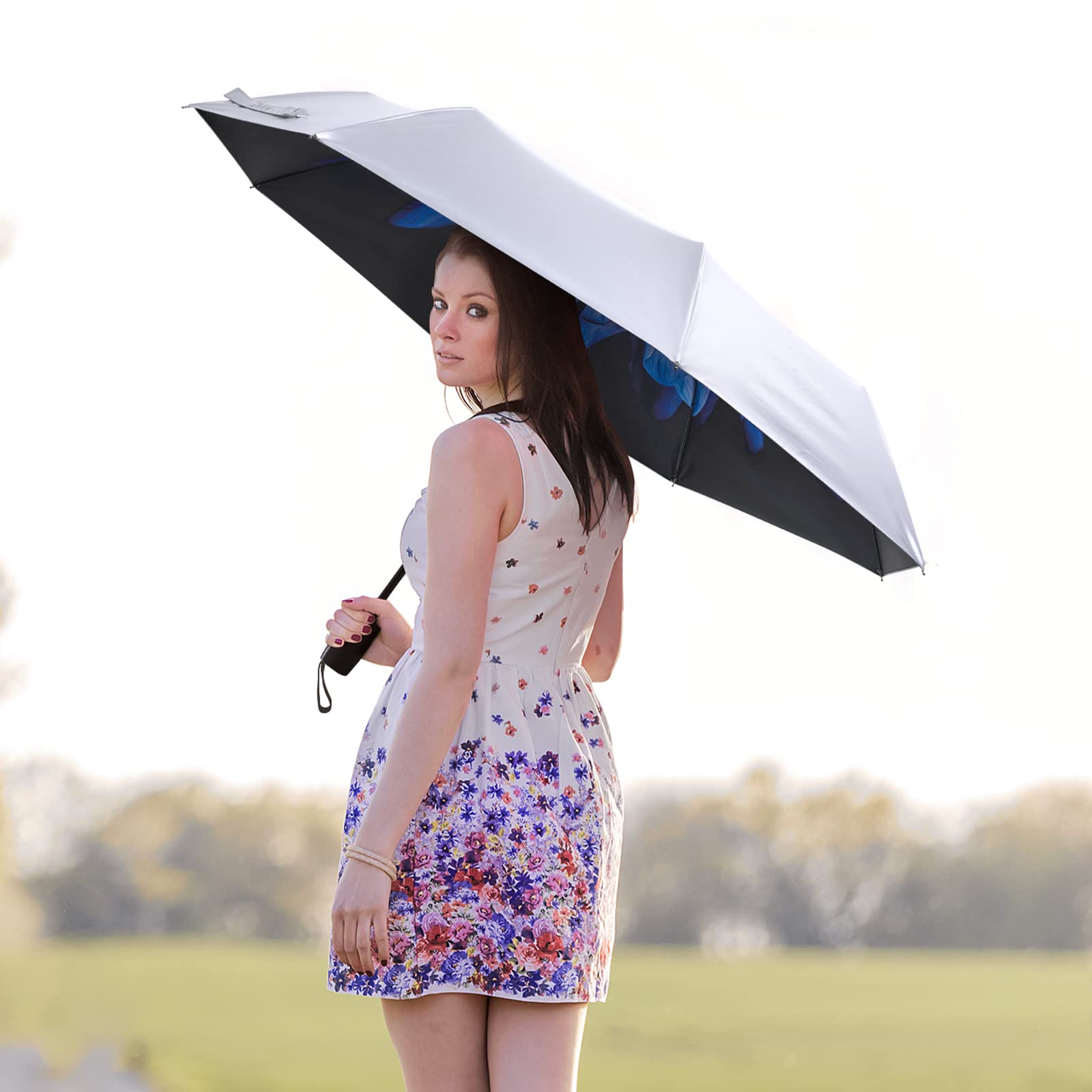 G4Free - G4Free 46 Inch Auto Open UPF 50+ UV Protection Large Travel Umbrella -D02V746A