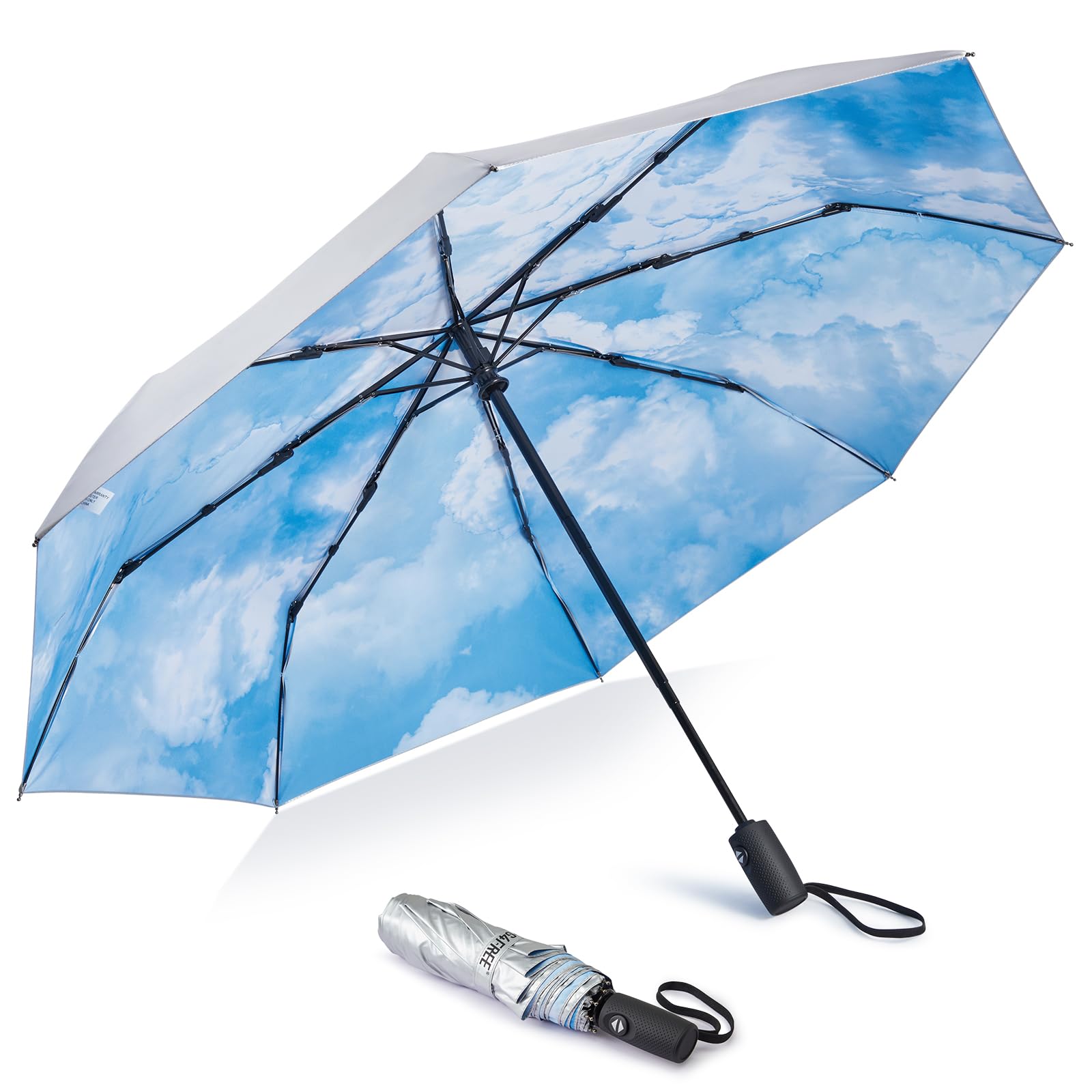 G4Free - G4Free 46 Inch Auto Open UPF 50+ UV Protection Large Travel Umbrella -D02V746M