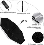 G4Free - G4Free 46 Inch UPF 50+ UV Protection Sun Double Layer Windproof Auto Umbrella -TN24A451B