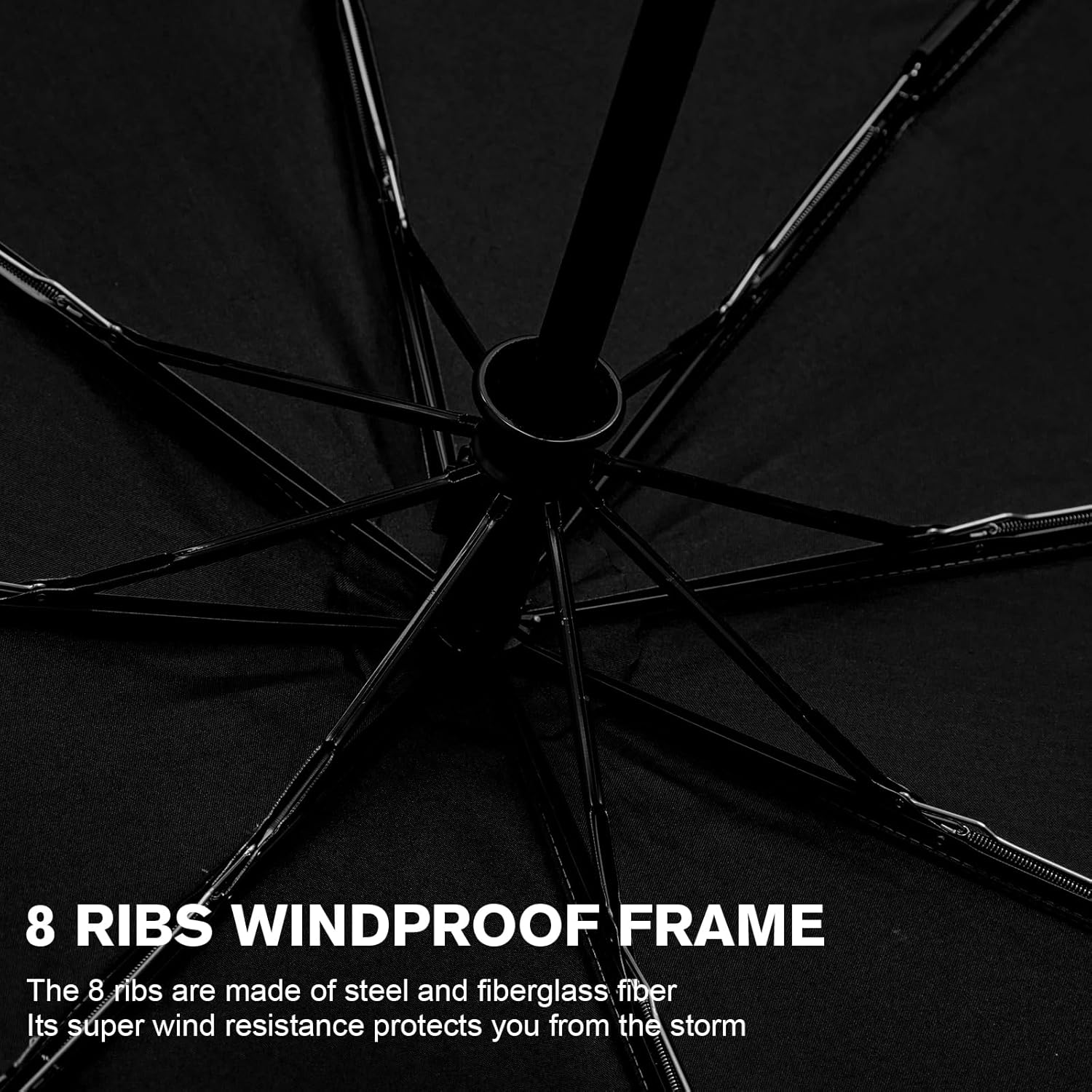 G4Free - G4Free 46 Inch UPF 50+ UV Protection Sun Double Layer Windproof Auto Umbrella -TN24A451B