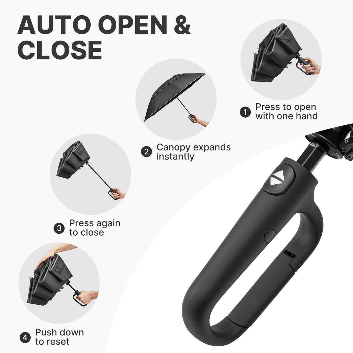 G4Free - G4Free 46" Inverted Umbrella – Carabiner Handle -NT25A620A