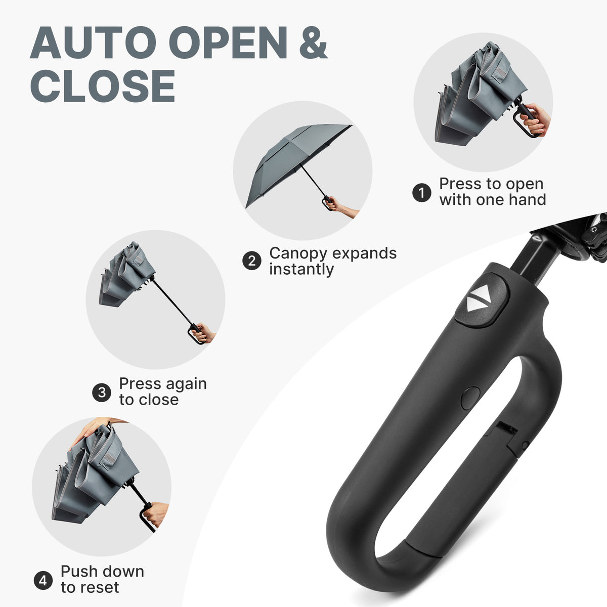 G4Free - G4Free 46" Inverted Umbrella – Carabiner Handle -NT25A620A