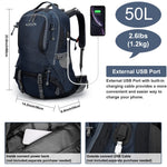 G4Free - G4Free 50L Hiking Backpack with Rain Cover for Men Women -D01V031A