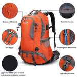 G4Free - G4Free 50L Hiking Backpack with Rain Cover for Men Women -D01V031A
