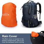 G4Free - G4Free 50L Hiking Backpack with Rain Cover for Men Women -D01V031A