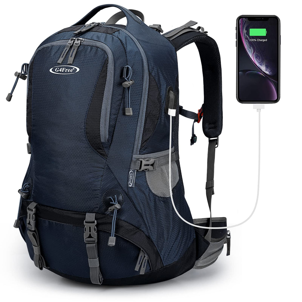 G4Free - G4Free 50L Hiking Backpack with Rain Cover for Men Women -D01V031F