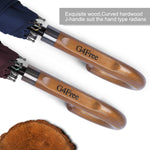 G4Free - G4Free 52/62inch Wooden J Handle Auto Open  Golf Umbrella -D02V552A