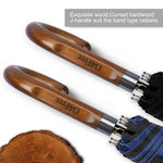 G4Free - G4Free 52/62inch Wooden J Handle Auto Open  Golf Umbrella -D02V552A