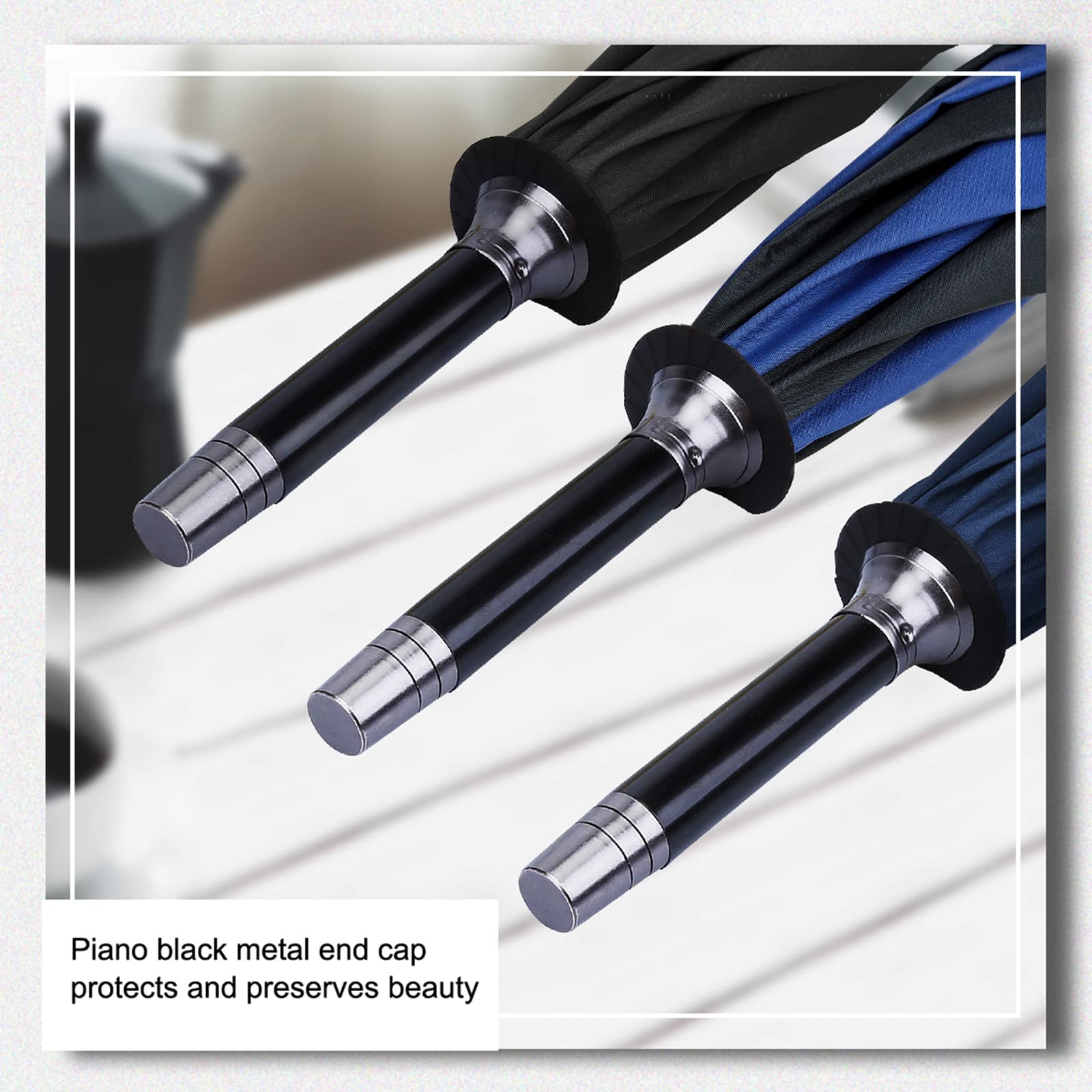 G4Free - G4Free 52/62inch Wooden J Handle Auto Open  Golf Umbrella -D02V552A
