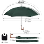 G4Free - G4Free 52/62inch Wooden J Handle Auto Open  Golf Umbrella -D02V552A