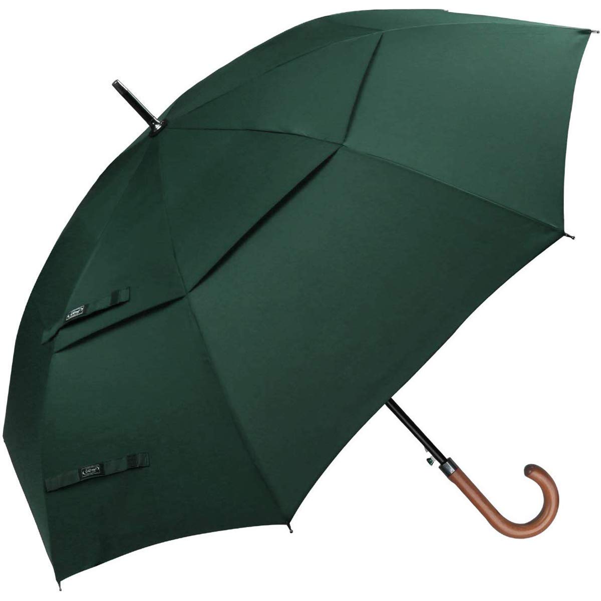 G4Free - G4Free 52/62inch Wooden J Handle Auto Open  Golf Umbrella -D02V552E