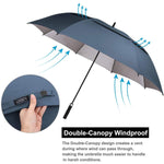 G4Free - G4Free 54/62/68 Inch UV Protection Auto Open Double Canopy Sun Rain Umbrella -D02V686A
