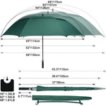 G4Free - G4Free 54/62/68 Inch UV Protection Auto Open Double Canopy Sun Rain Umbrella -D02V686A