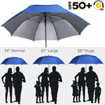 G4Free - G4Free 54/62/68 Inch UV Protection Auto Open Double Canopy Sun Rain Umbrella -D02V686A