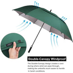 G4Free - G4Free 54/62/68 Inch UV Protection Auto Open Double Canopy Sun Rain Umbrella -D02V686A