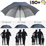 G4Free - G4Free 54/62/68 Inch UV Protection Auto Open Double Canopy Sun Rain Umbrella -D02V686A