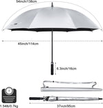 G4Free - G4Free 54/62 Inch Windproof UV Protection Extra Large Auto Stick Long Umbrella -TN21A012C