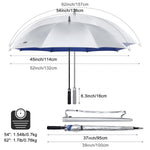 G4Free - G4Free 54/62 Inch Windproof UV Protection Golf Umbrella -TN23A187B