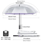 G4Free - G4Free 54/62 Inch Windproof UV Protection Golf Umbrella -TN23A187B