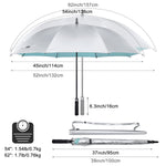 G4Free - G4Free 54/62 Inch Windproof UV Protection Golf Umbrella -TN23A187B