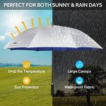 G4Free - G4Free 54/62 Inch Windproof UV Protection Golf Umbrella -TN23A187B