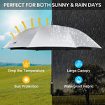 G4Free - G4Free 54/62 Inch Windproof UV Protection Golf Umbrella -TN23A187B